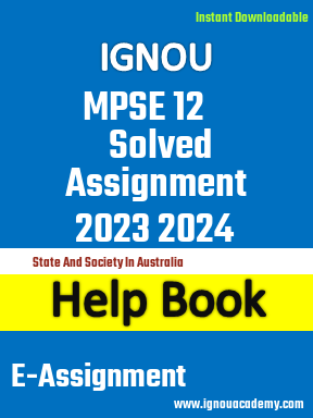 IGNOU MPSE 12 Solved Assignment 2023 2024